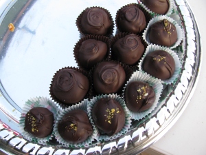 Tisza's homemade chocolate truffles - Yum!